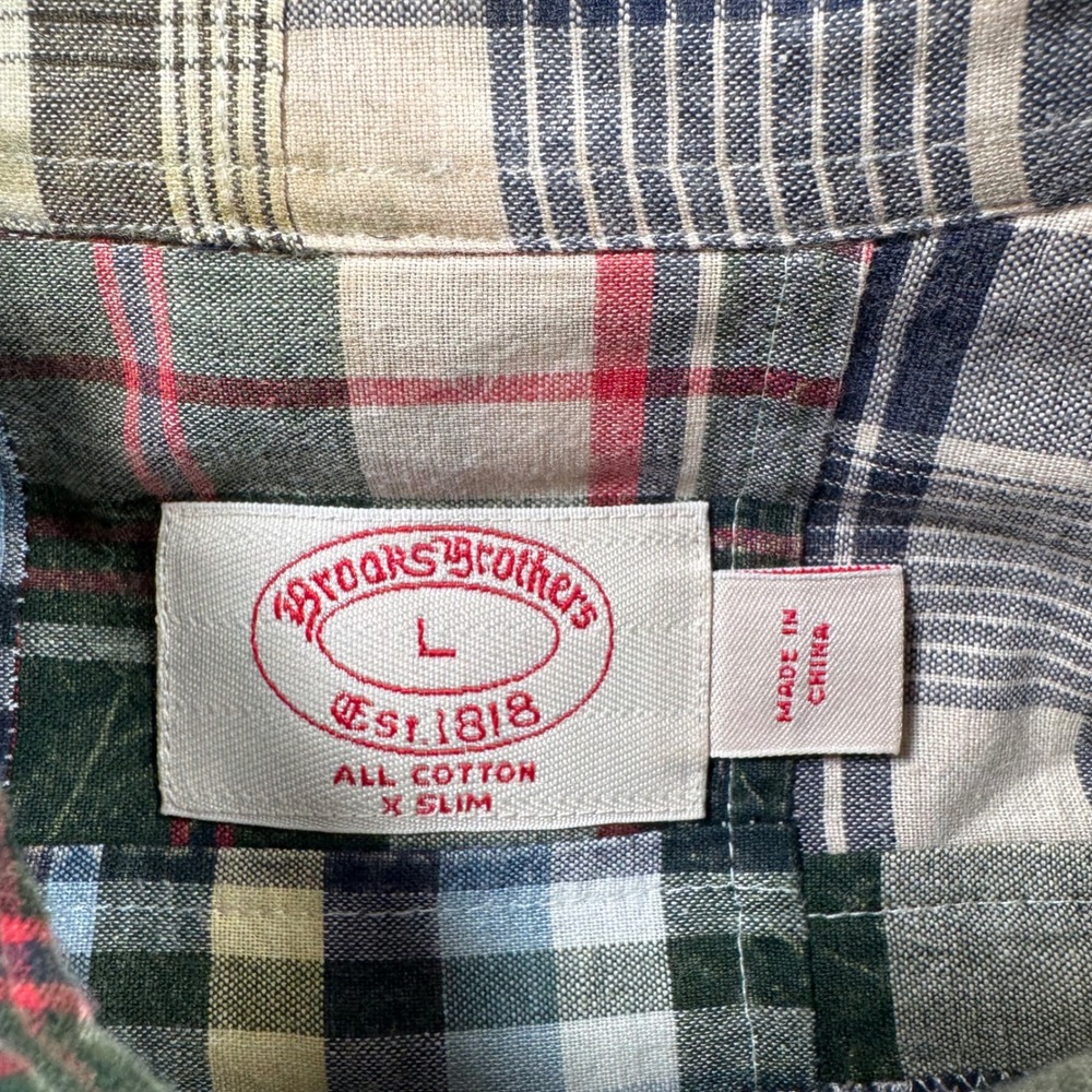 Brooks Brothers Patchwork Plaid Button Down Shirt… - image 4